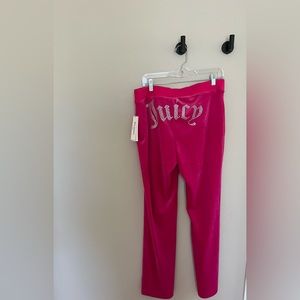 OG Hot Pink Juicy Couture Velour Track Pants- NWT